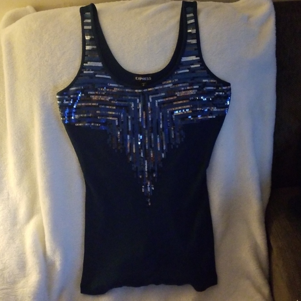 😍 Express Beautifully Sequenced Tank Top 😍